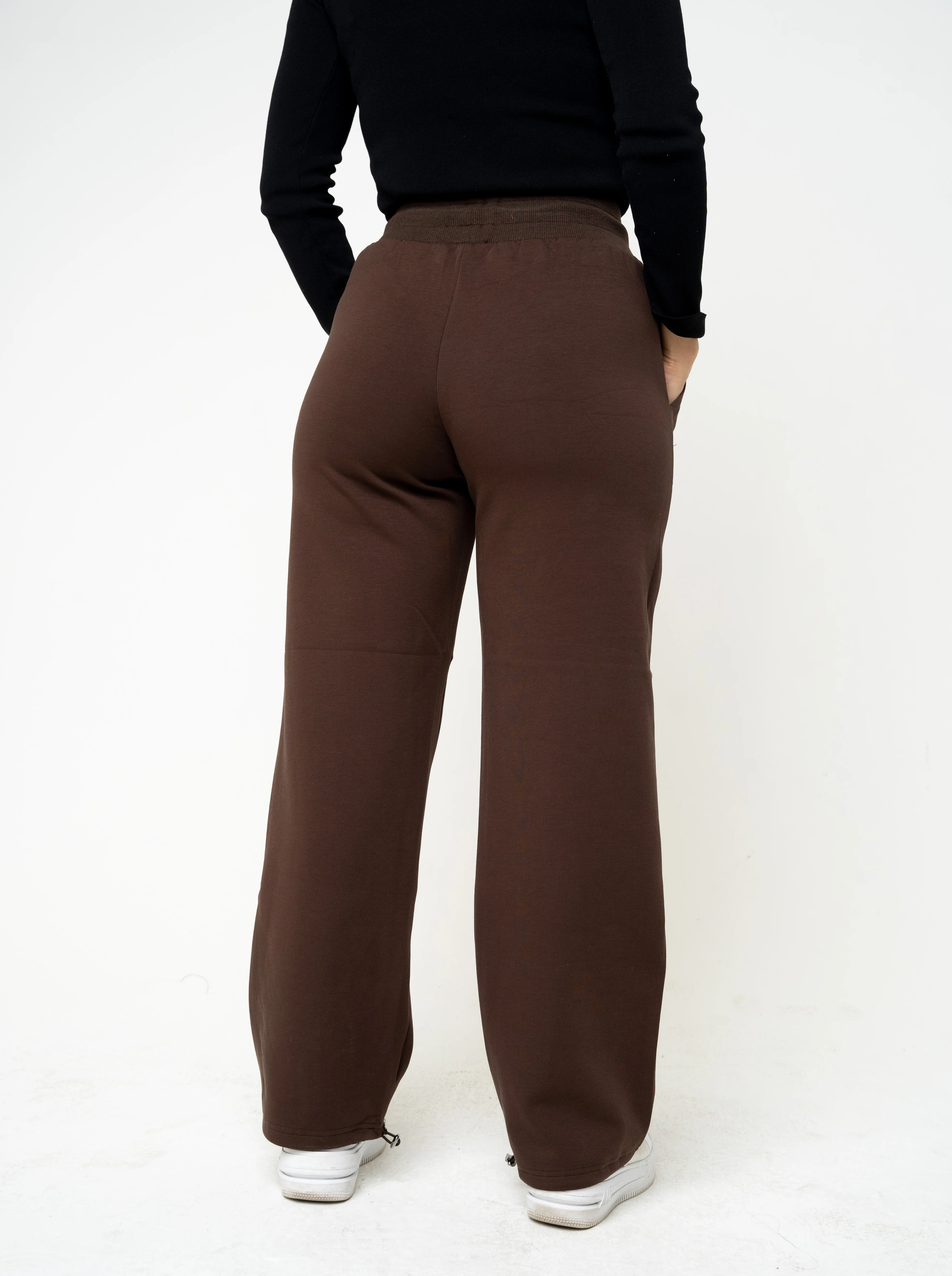 Brown High-Rise Relaxed Jogger Pants - REST DAY CAPSULE - Image 4