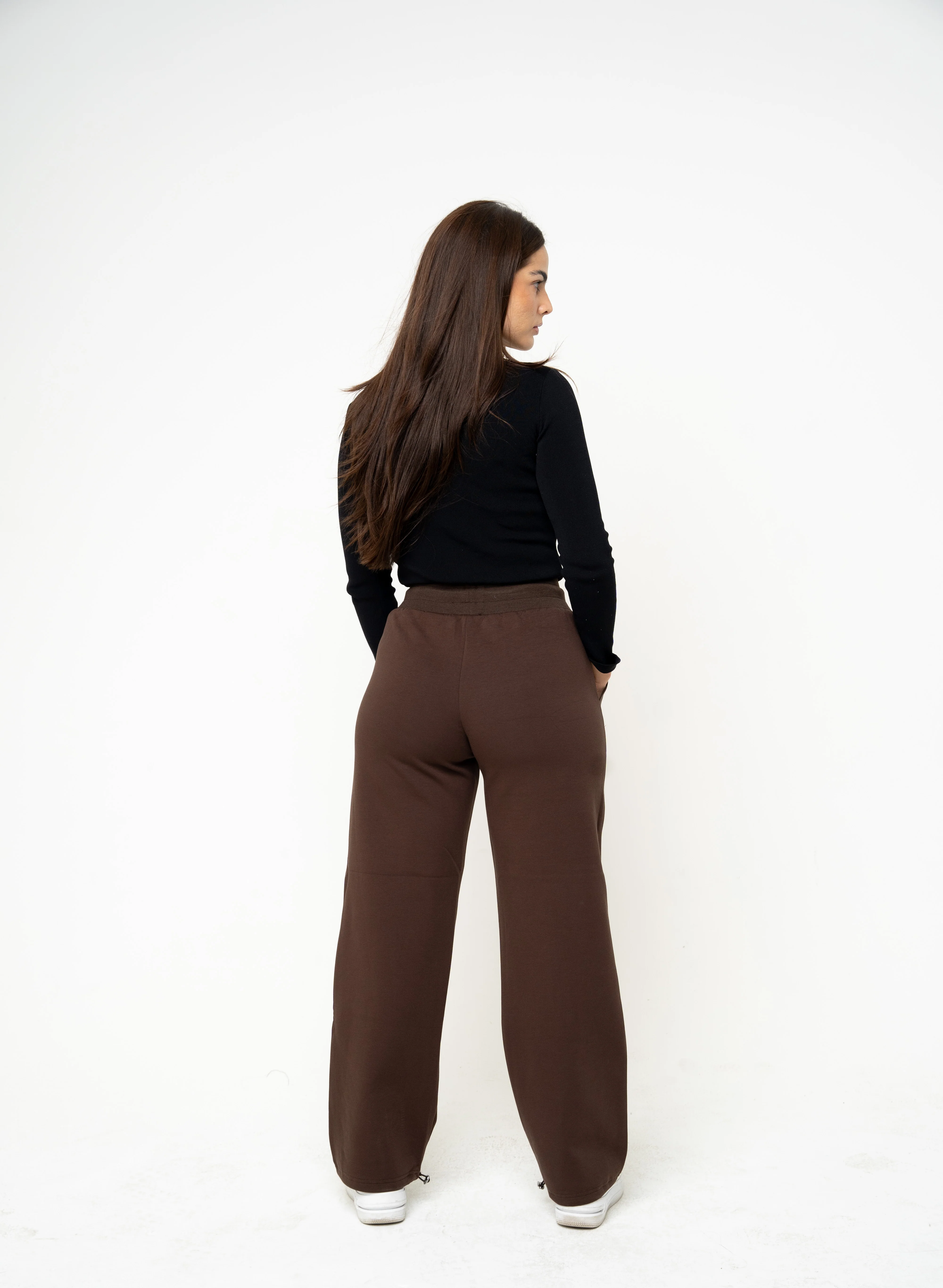 Brown High-Rise Relaxed Jogger Pants - REST DAY CAPSULE - Image 6